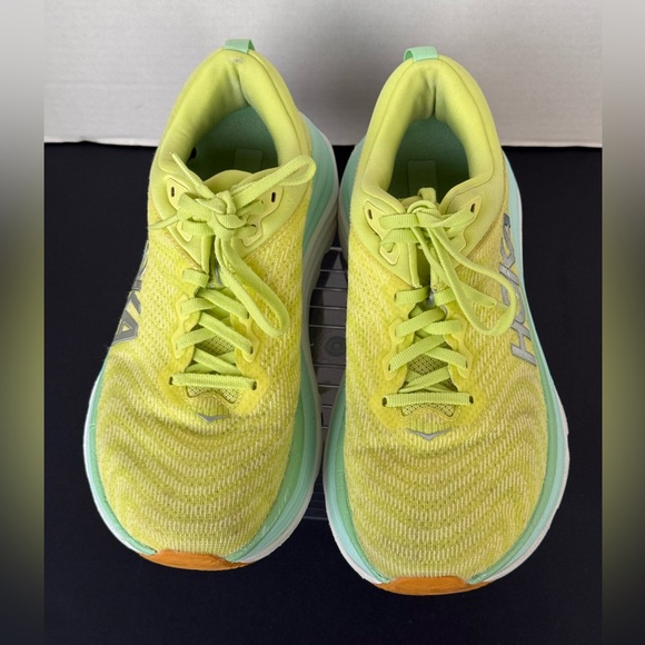 HOKA Gaviota 5 Running Shoes Womens Size  8 Yellow Lime Cushioned Stability Road - Picture 8 of 11